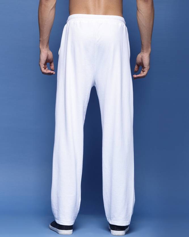 FLYNOFF White Printed Loose Fit Men's Track Pant - Image 2